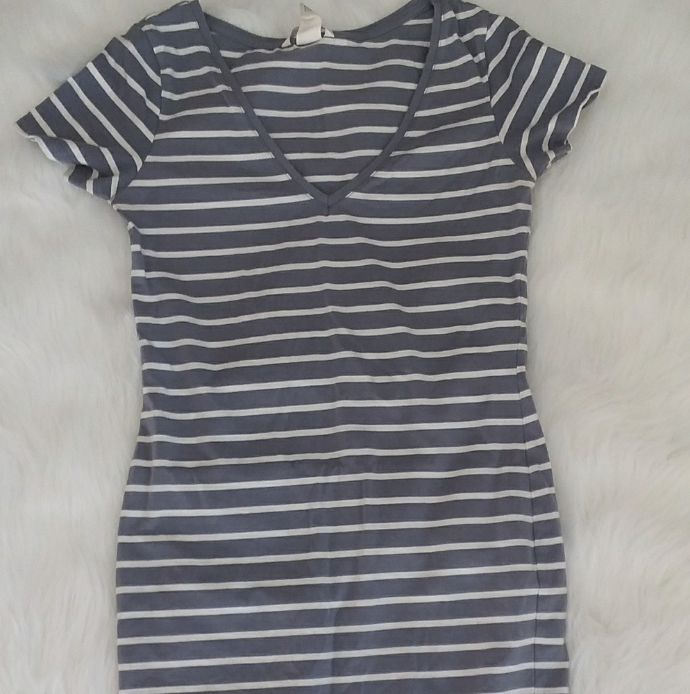 Basic H&M Striped T-shirt dress